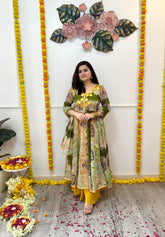 Mehndi foil printed skirt set - kasumi.in